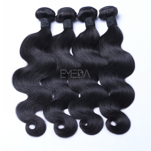 Unprocessed human hair natural hair weft     zj0040